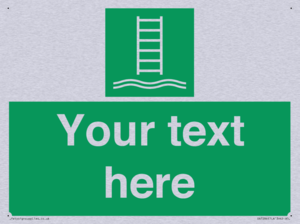 Custom sign safe condition Embarkation ladder